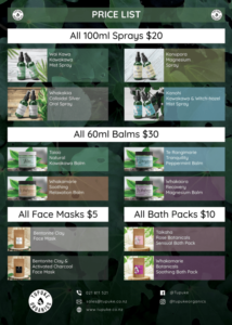 Tupuke Organics Price Sheet sm